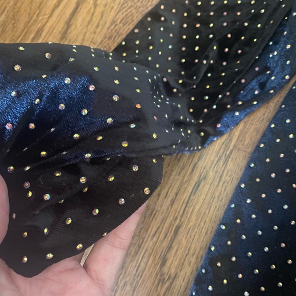 Zara girls sequin asymmetrical long sleeve top - Picture 3 of 4